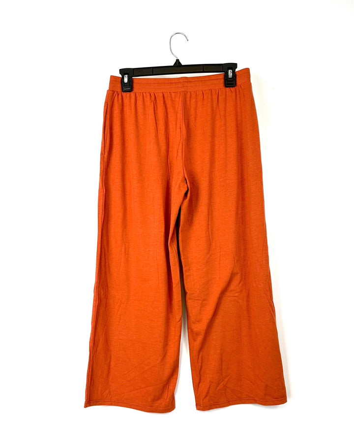 Cropped Orange Sweatpants - Small