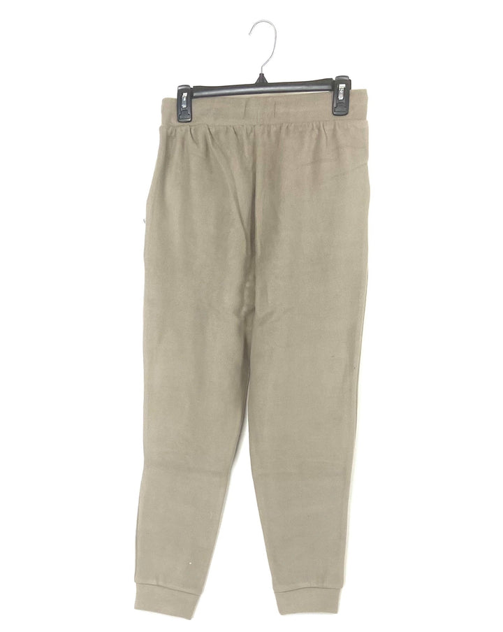 Taupe Soft Joggers - Extra Small