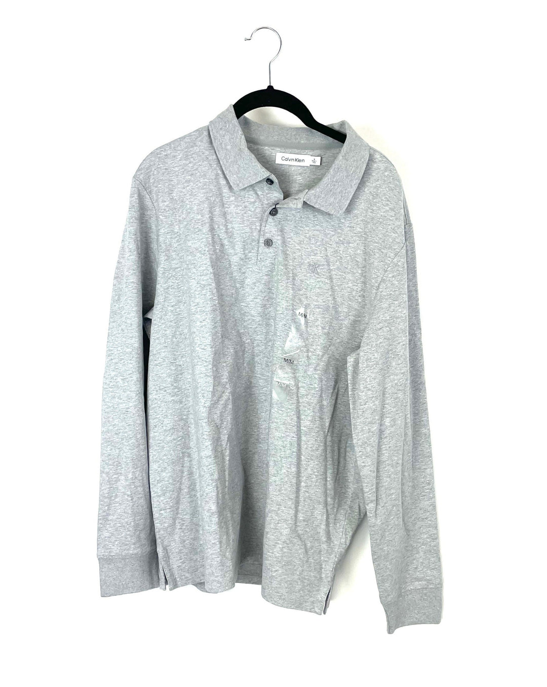 MENS Grey Long Sleeve Shirt - Medium