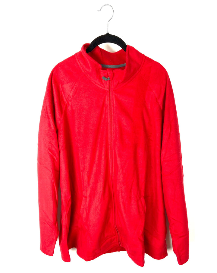 Red Zip-Up Jacket - Large