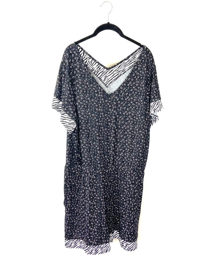 Cheetah and Zebra Print Romper - 1X