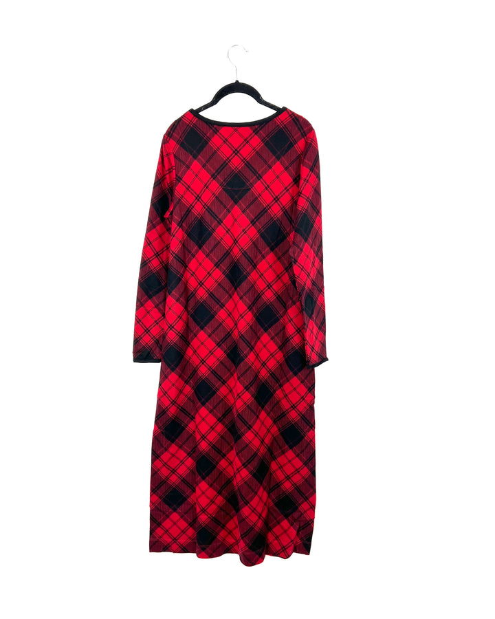 Red Plaid Nightgown - Size 6/8