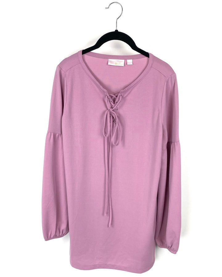 Light Purple Tie Neckline Top - Small/Medium
