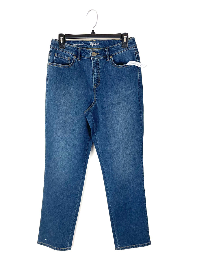 Medium Wash High Rise Denim Jeans - Size 8