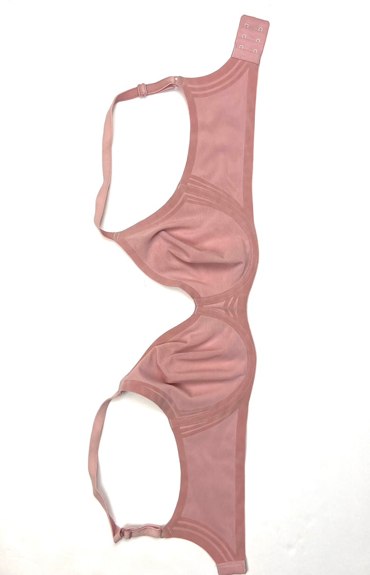 Light Pink Velvet Underwire Bra - 34B