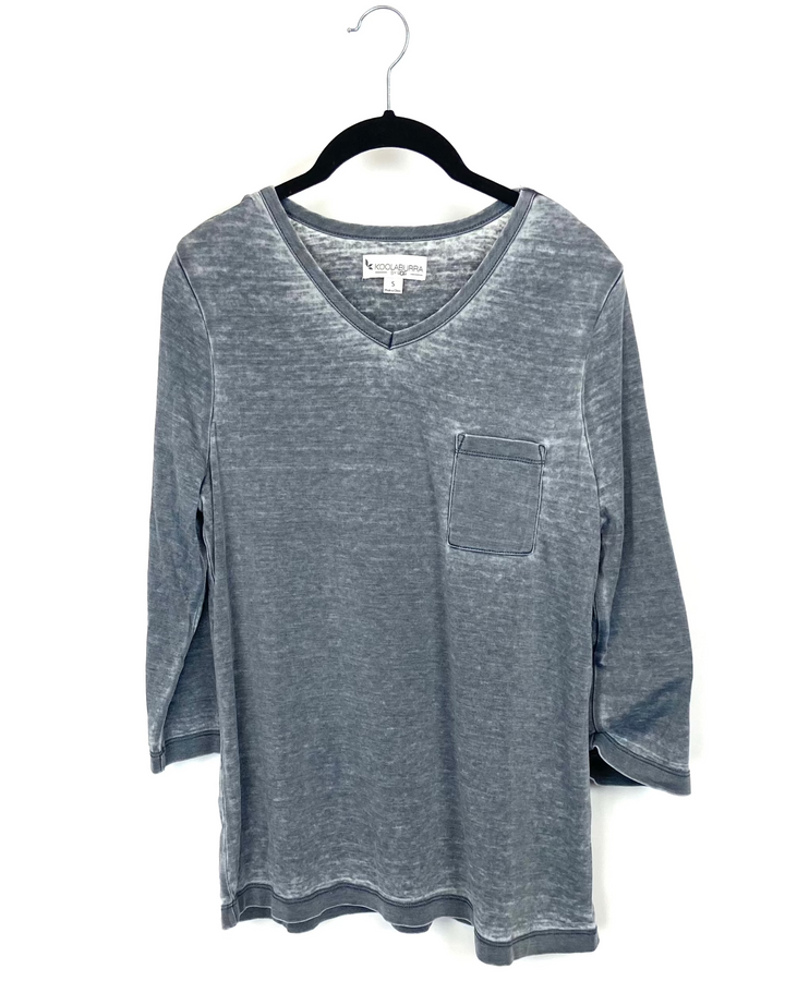 Grey Long Sleeve Top - Size Small