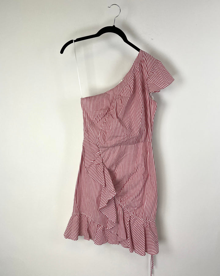 Striped Ruffle Dress - Small