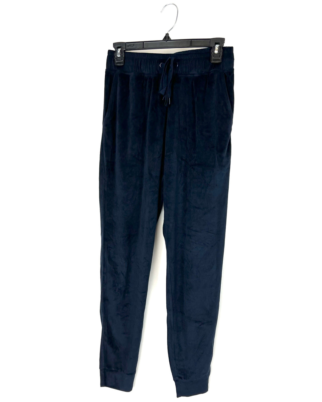 Navy Blue Velvet Joggers - Size 2/4