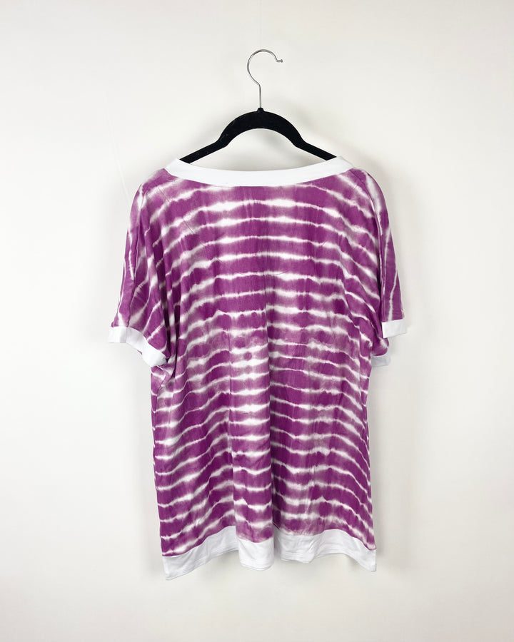 Purple Tie Dye Lounge Top - Size 6/8