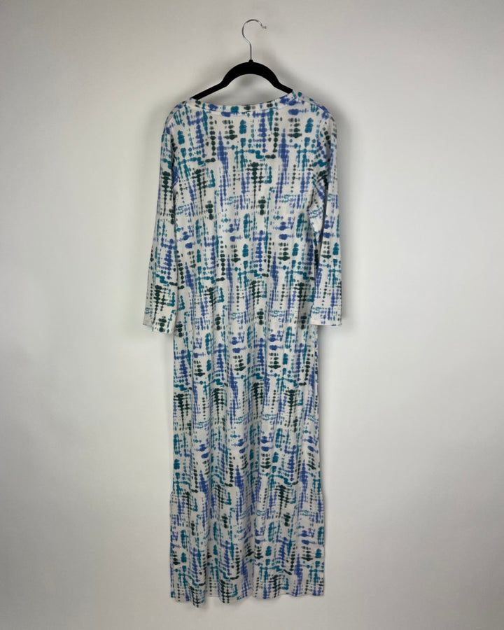 Blue Tie Dye Maxi Dress - Small/Medium