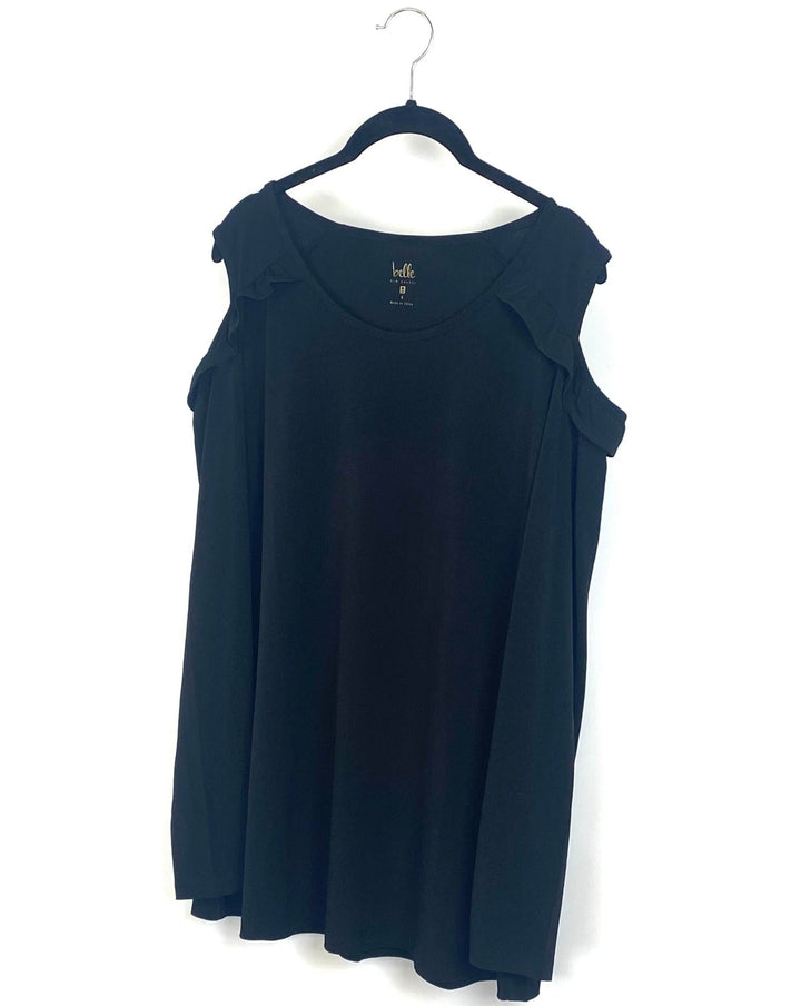 Black Long Sleeve With Cut Out Shoulders - Small/Medium