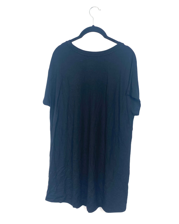 Black Beaded T-Shirt - Small/Medium