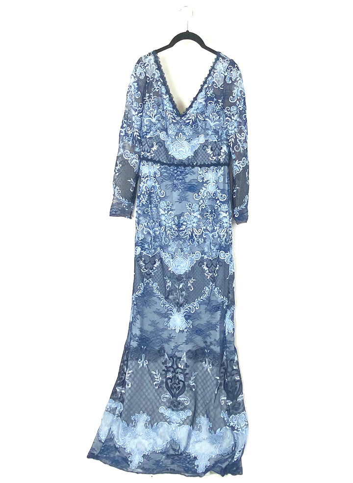 Blue Lace Gown - Size 6