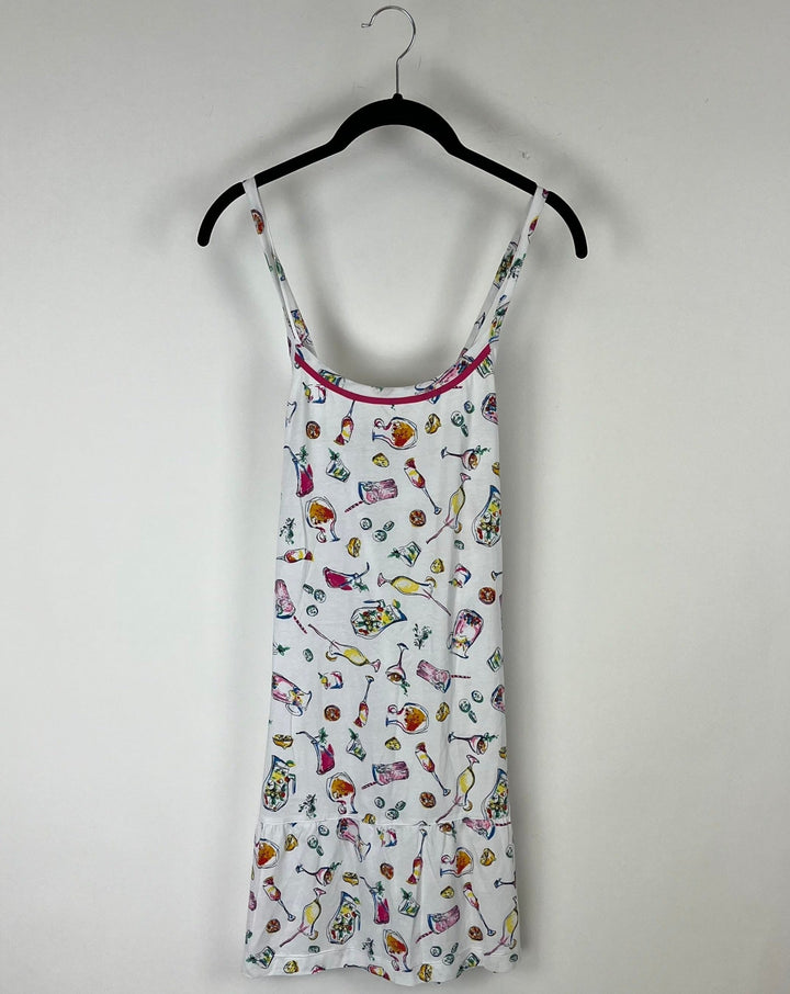 Cocktail Print Nightgown - Small