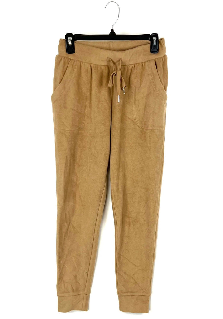 Brown Fleece Sweatpants - Small