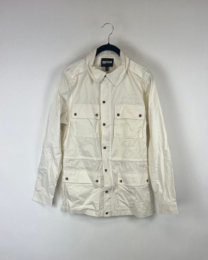 Cream Button Down Jacket - Extra Small - Large