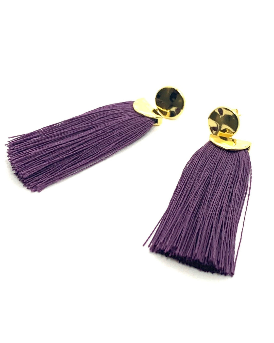 Purple Tassel Earrings