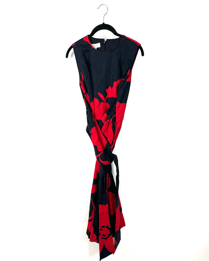 Navy And Red Sleeveless Dress - Size 6
