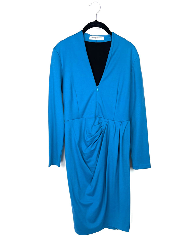 Teal Long-Sleeved Dress - Size 4-6