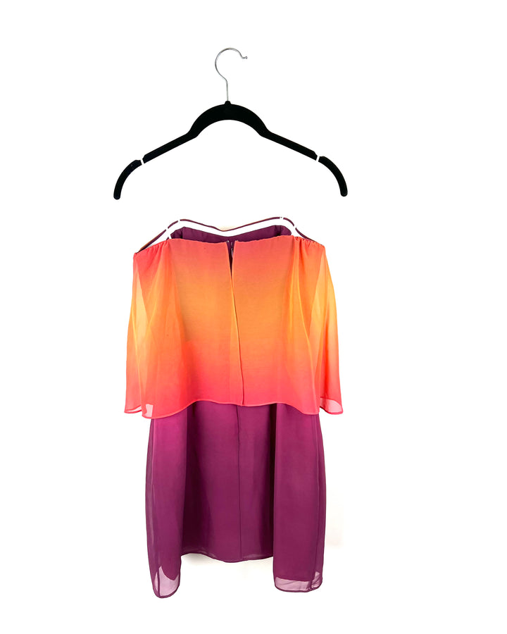 Multicolor Strapless Dress - Size 4-6