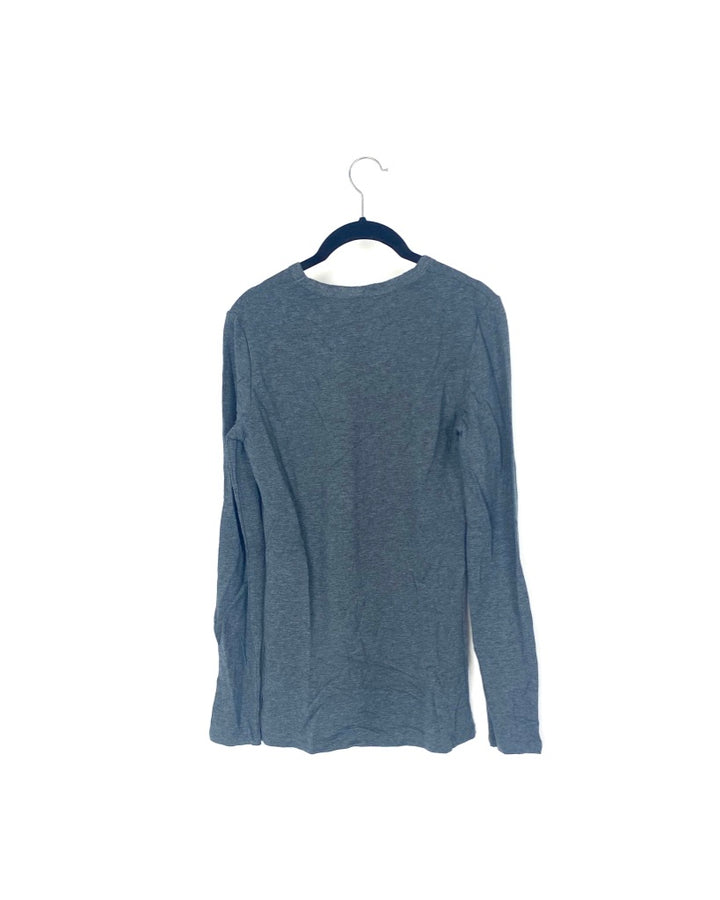 Dark Grey Long Sleeve Top - Size 4/6