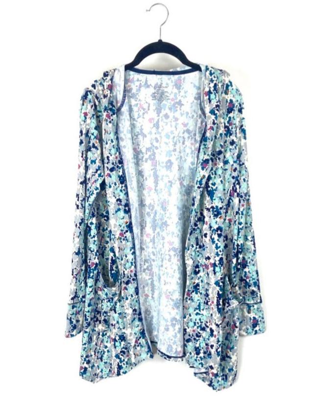 Abstract Multicolor Open Cardigan - Size 6/8