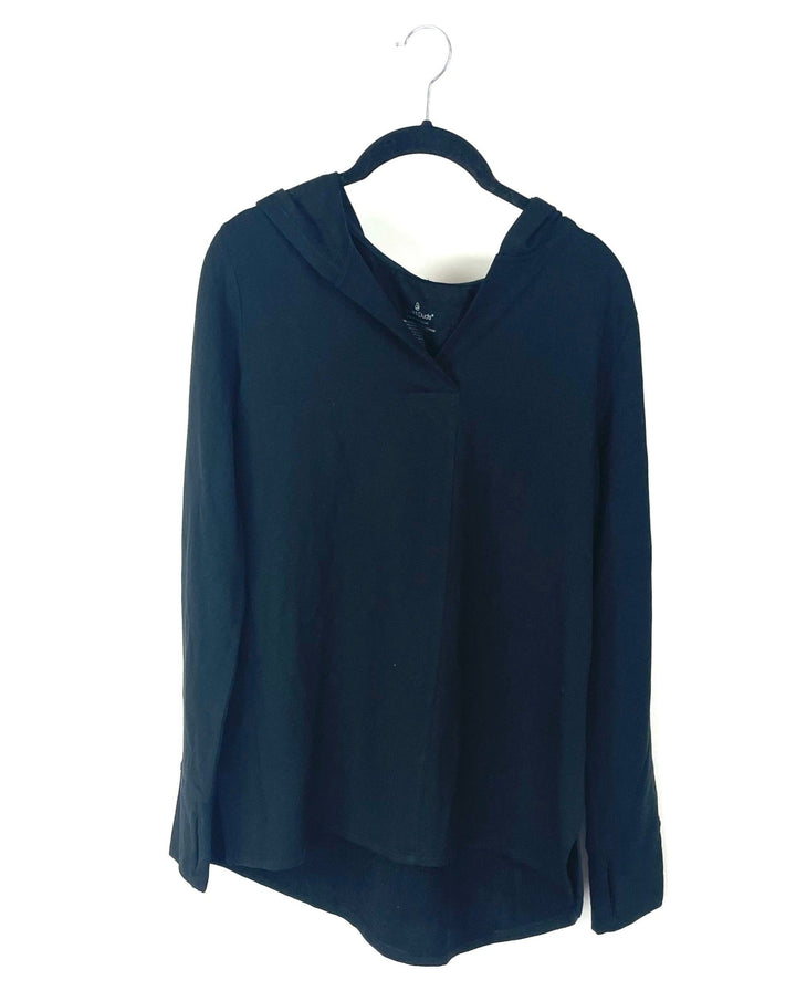Black V Neck Hoodie - Size 6/8