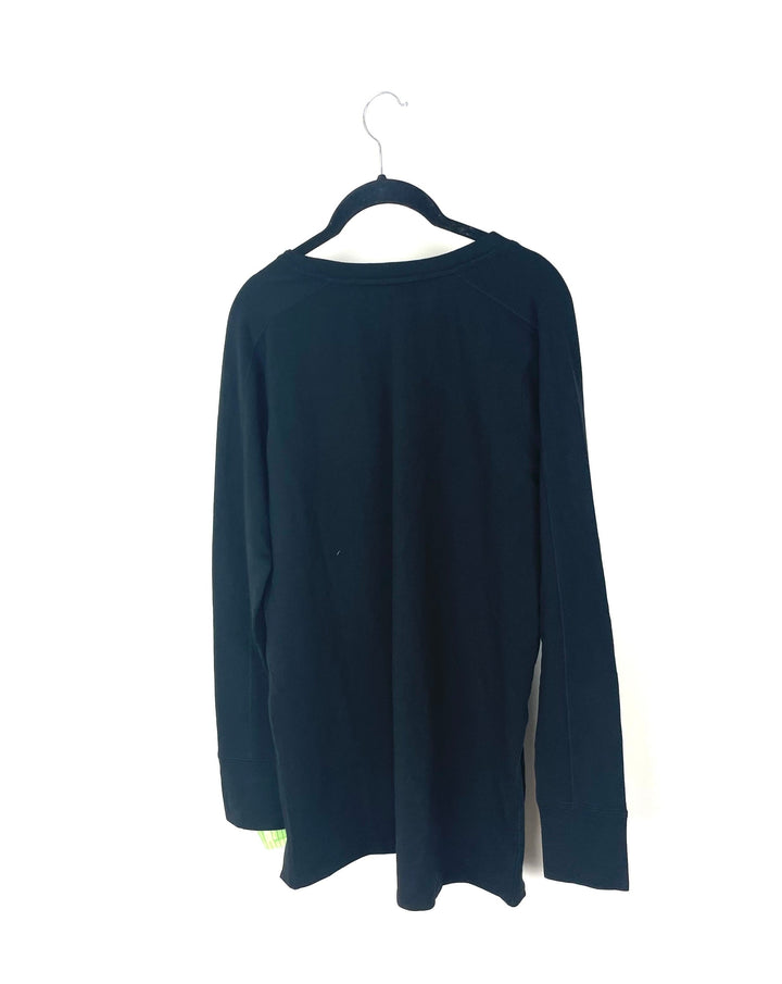 Black Long Sleeve Top - 2XL