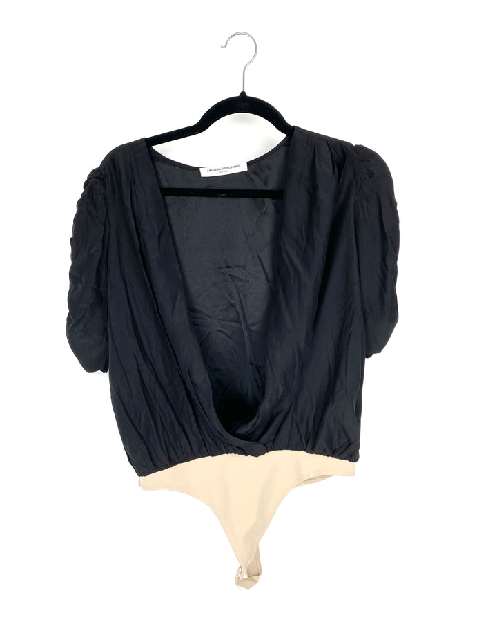 Black Silk Bodysuit - Small