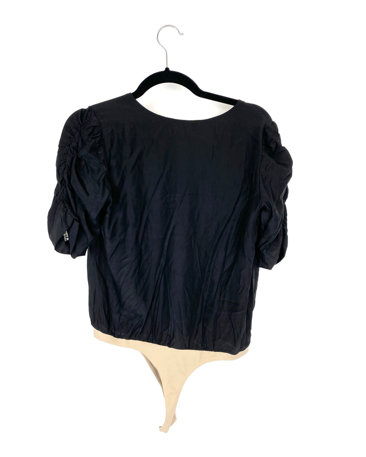Black Silk Bodysuit - Small