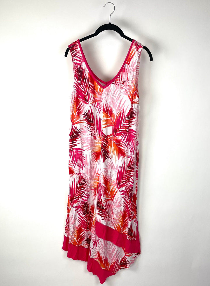 Pink, White And Orange Tropical Nightgown - Small