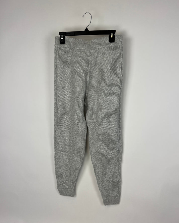Soft Grey Knit Pants - Small