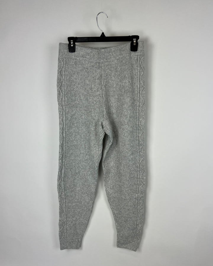 Soft Grey Knit Pants - Small