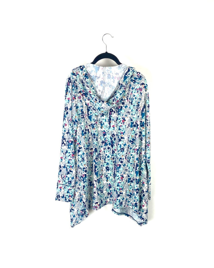 Abstract Multicolor Open Cardigan - Size 6/8