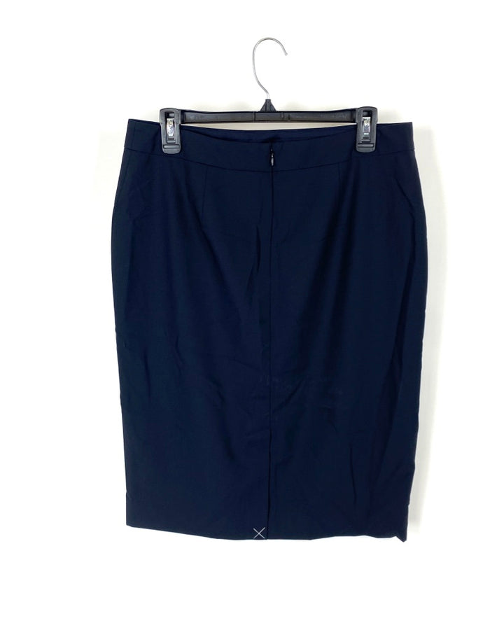 Dark Navy Fitted Skirt - Size 4