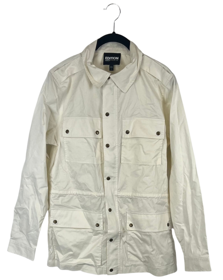 Cream Button Down Jacket - Extra Small - Large