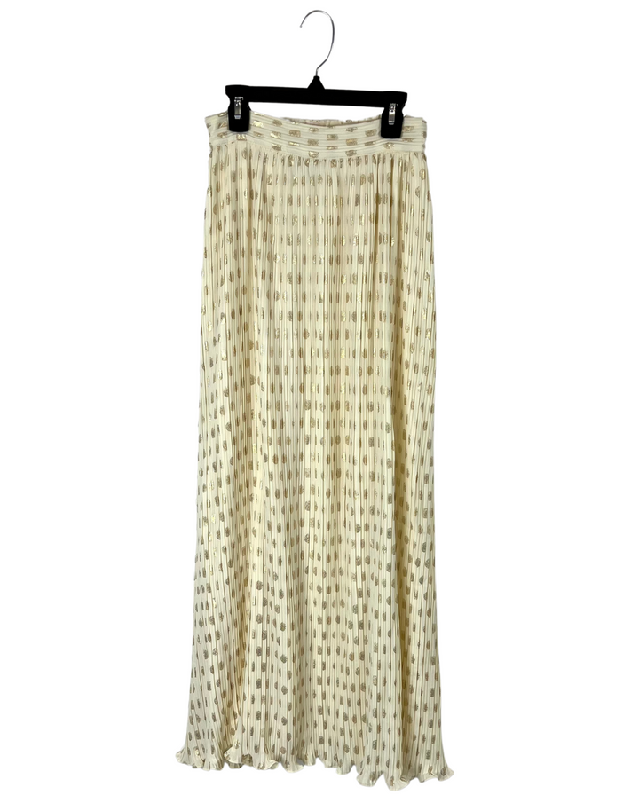 Cream And Gold Maxi Skirt - Size 00/0 and 0/2