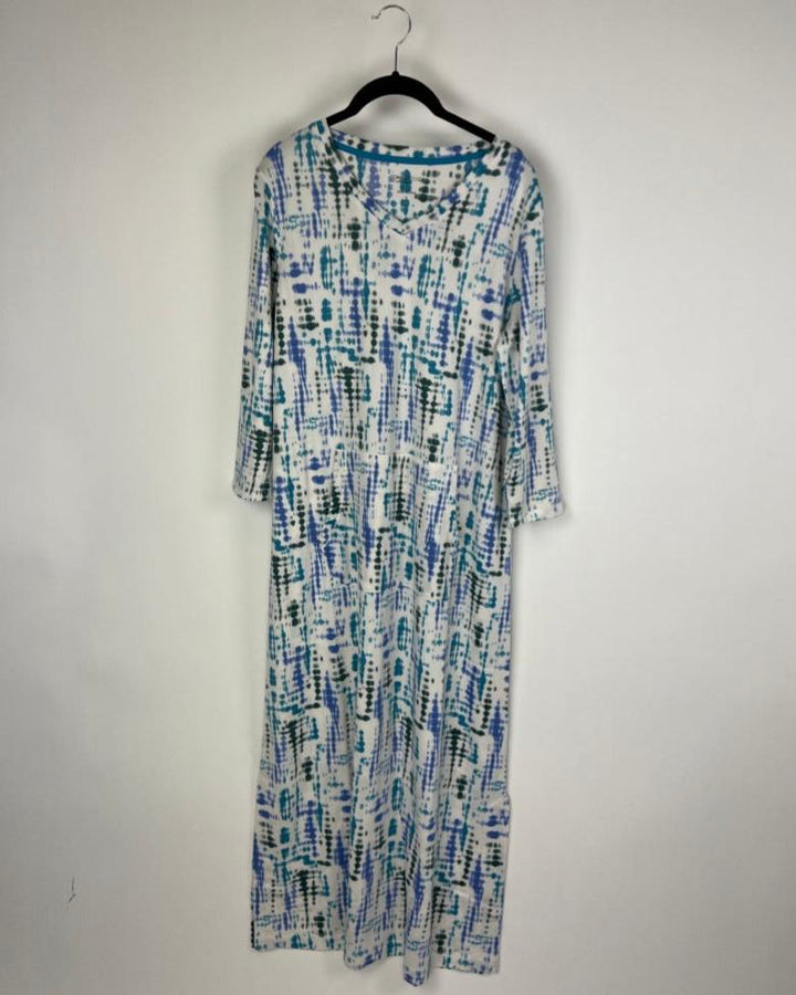 Blue Tie Dye Maxi Dress - Small/Medium