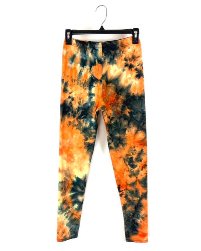 Orange Tie-Dye Leggings - Small