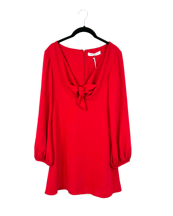 Red Long Sleeve Dress - Size 4-6