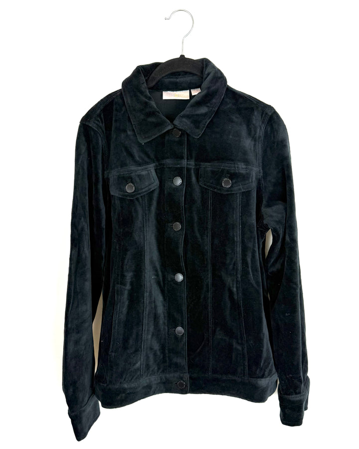Black Velour Jacket - Size 6/8