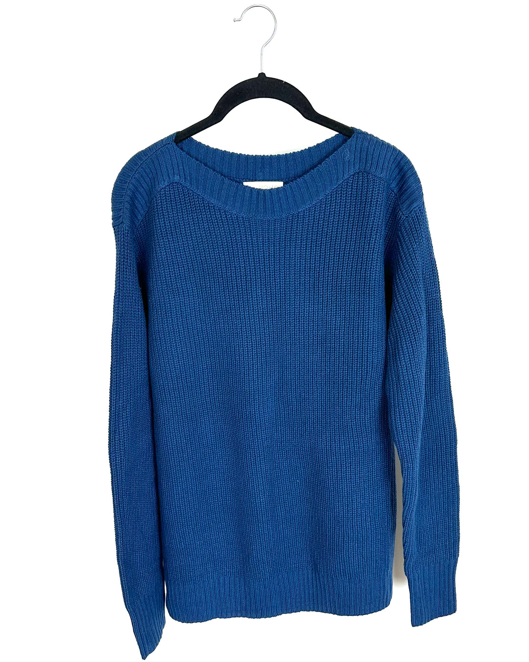 Dark Blue Boatneck Sweater - Size 6/8