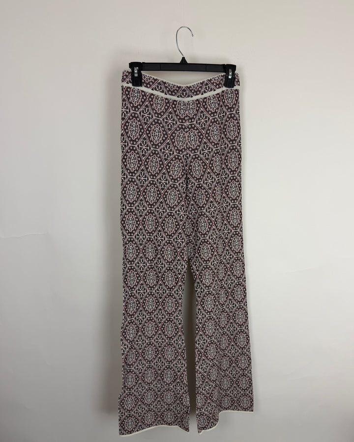 Abstract Bell Bottom Pants - Size 4/6