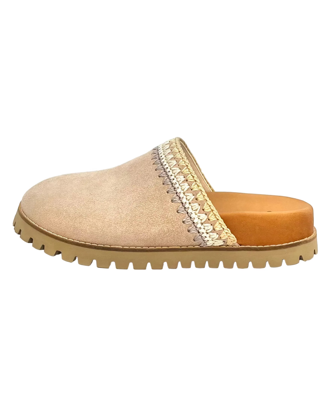 Oatmeal Taupe Suede Clogs - Size 6, 7, 8, 9, 10, 11