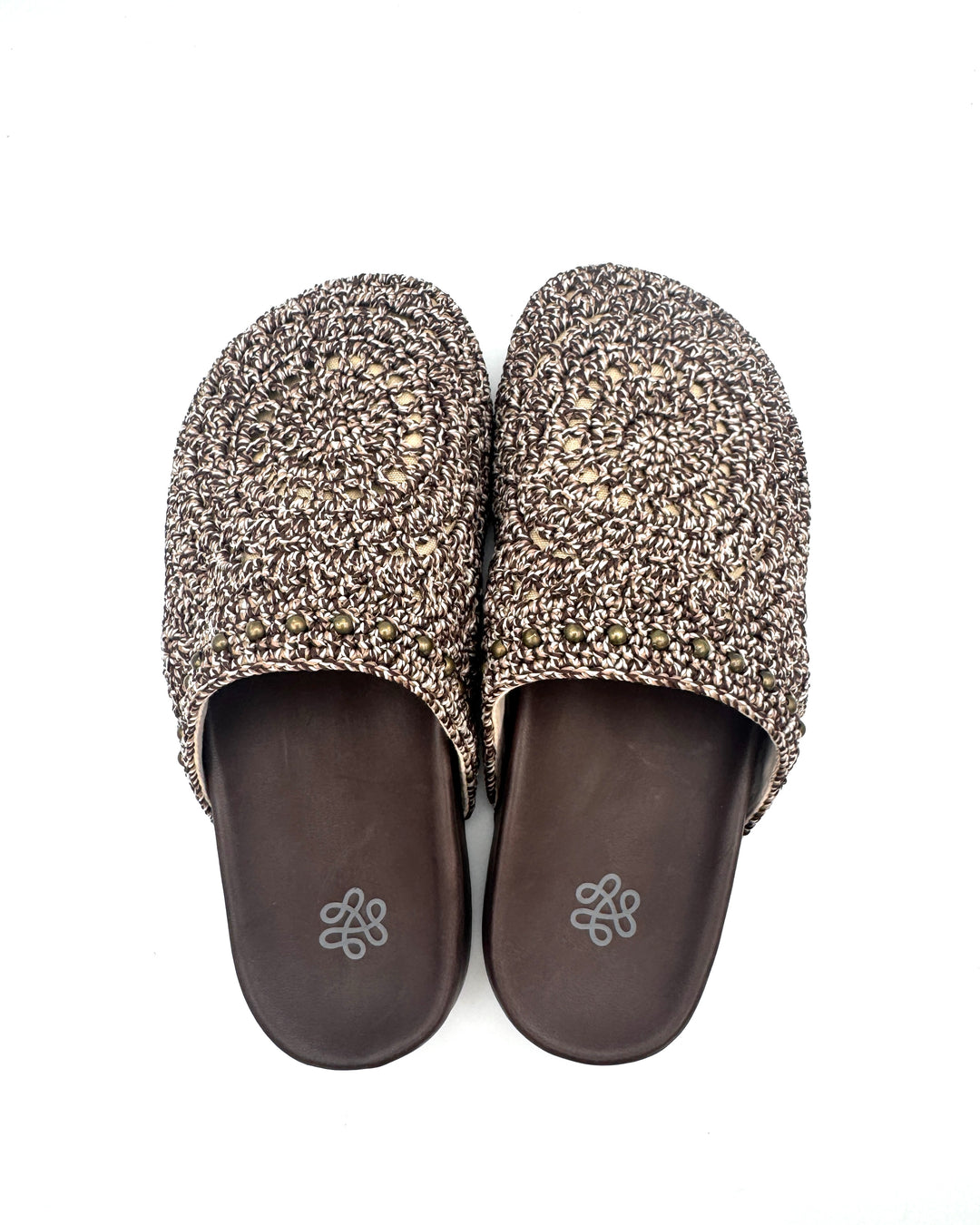 Brown Crochet Clogs - Size 6