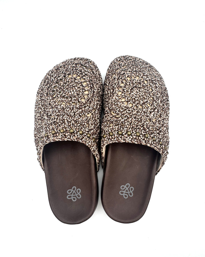 Brown Crochet Clogs - Size 6