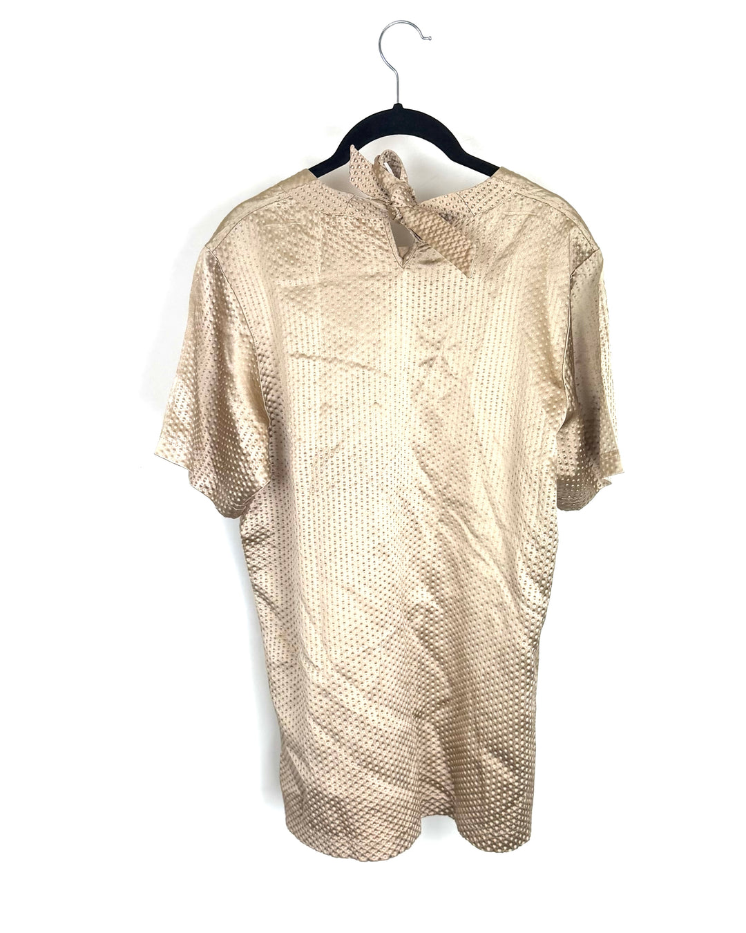 Champagne Textured Belted Top -  Size 6/8