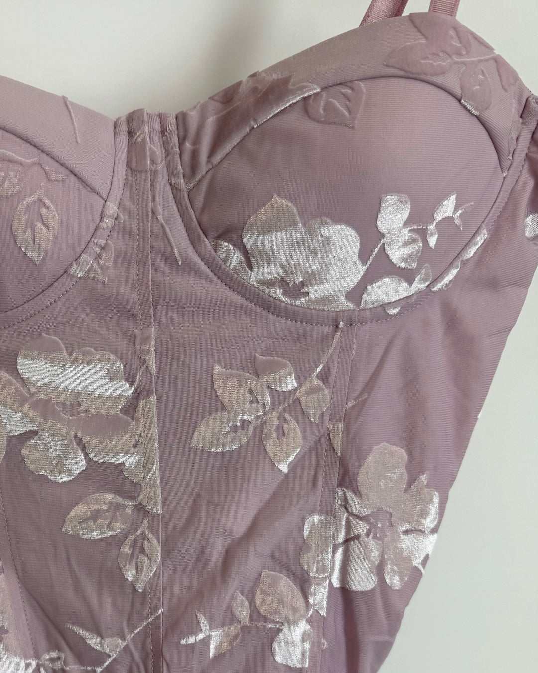 Pink Floral Crop Top - Size 4/6