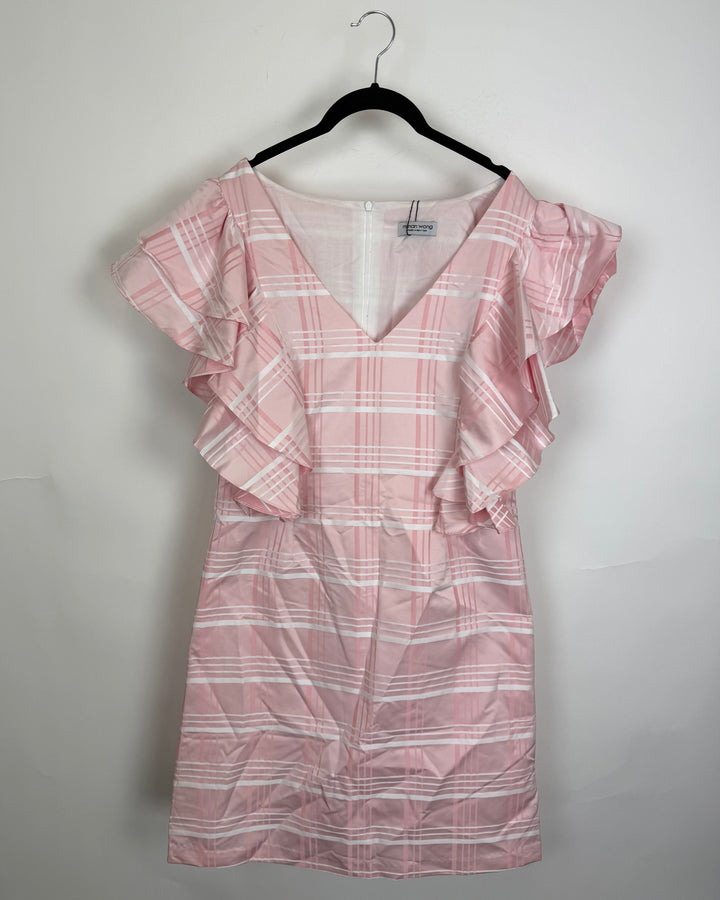 Ruffle Sleeve Pink Dress - Size 4