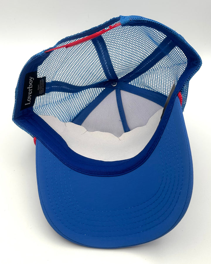 Loverboy Blue Trucker Hat